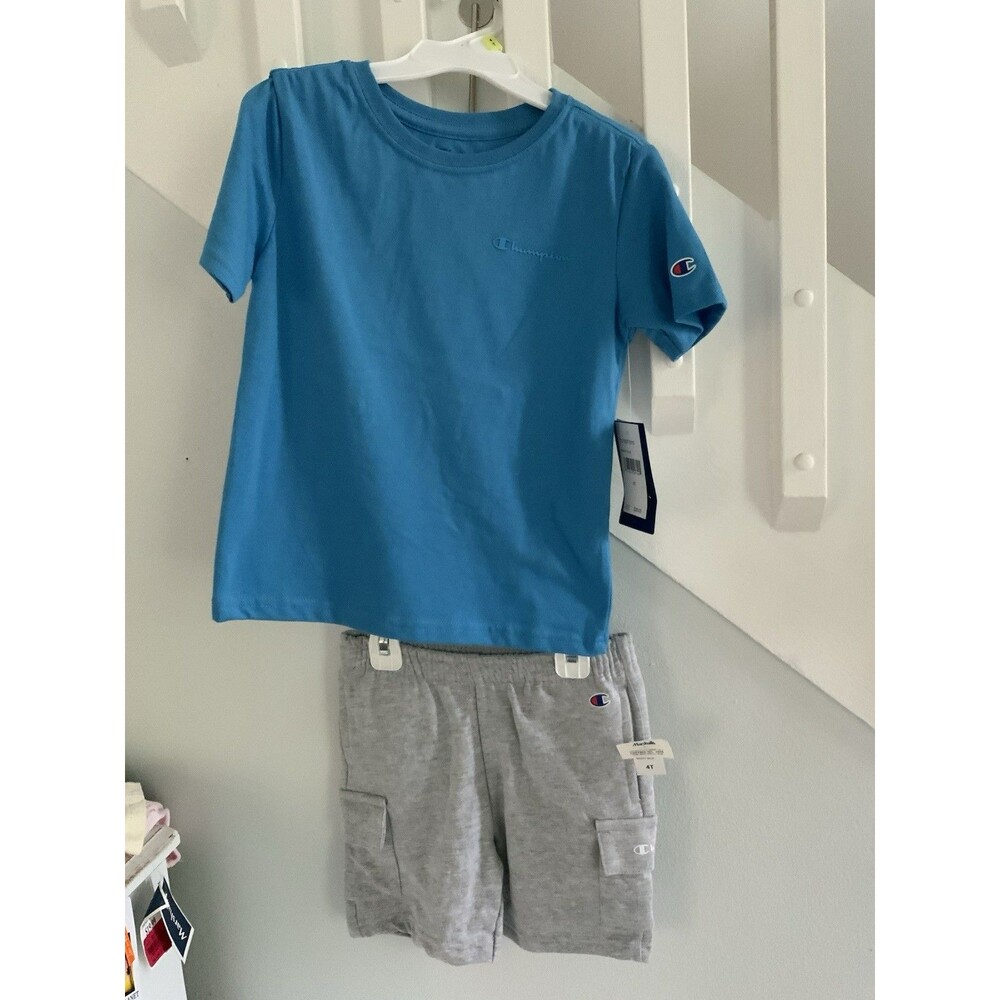 NWT CHAMPION Boys  2 Piece Shirt Short  Summer Set  SIZE 4 T
